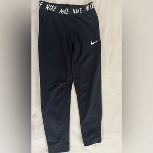 Nike Kids Black Sweatpants with White Logo